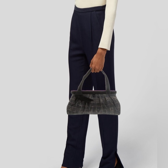 Vintage Rare Stewart Weitzman Made In Spain 100% Wool Shoulder Bag Authentic - Picture 2 of 9